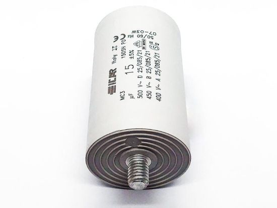 Picture of ICAR 15µF RUN CAPACITOR With Terminals