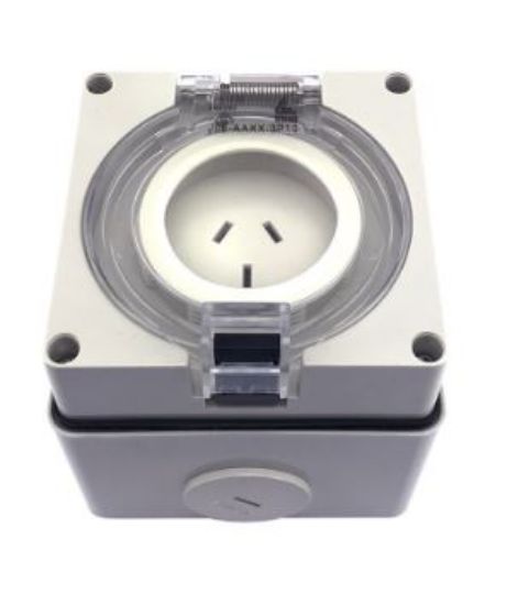 Picture of Wall Outlet Socket 3 Pin 15A PDL Type IP66