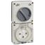 Picture of Switched Wall Outlet Socket 3 Pin 32A PDL Type IP66